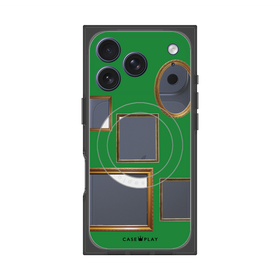 Premium Square Case with MagSafe［ Photo Frames - Green ］