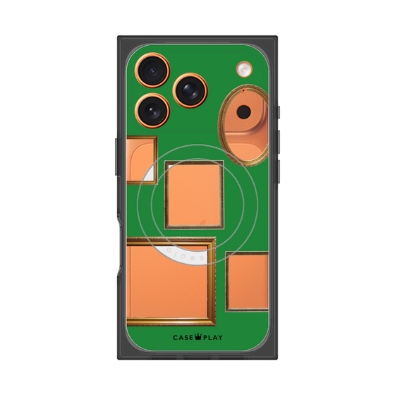 Premium Square Case with MagSafe［ Photo Frames - Green ］