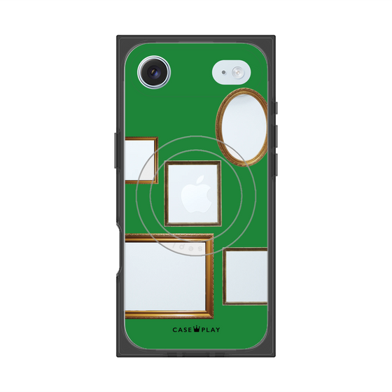Premium Square Case with MagSafe［ Photo Frames - Green ］
