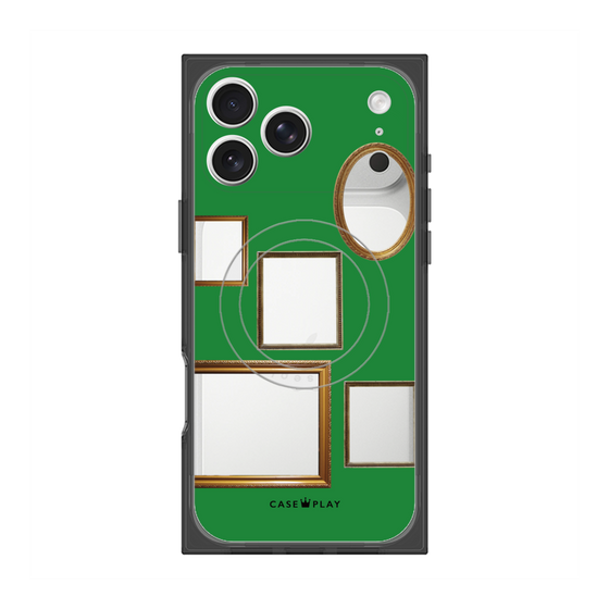 Premium Square Case with MagSafe［ Photo Frames - Green ］