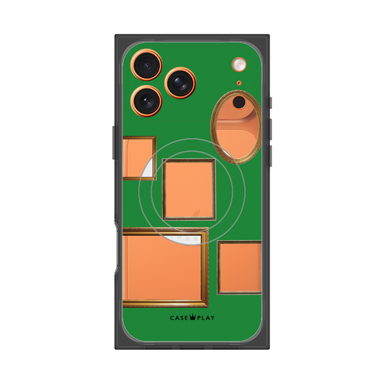 Premium Square Case with MagSafe［ Photo Frames - Green ］