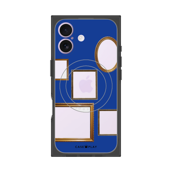 Premium Square Case with MagSafe［ Photo Frames - Blue ］