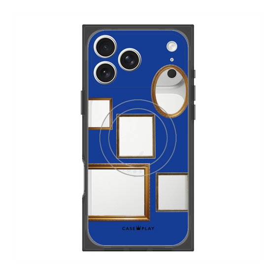 Premium Square Case with MagSafe［ Photo Frames - Blue ］