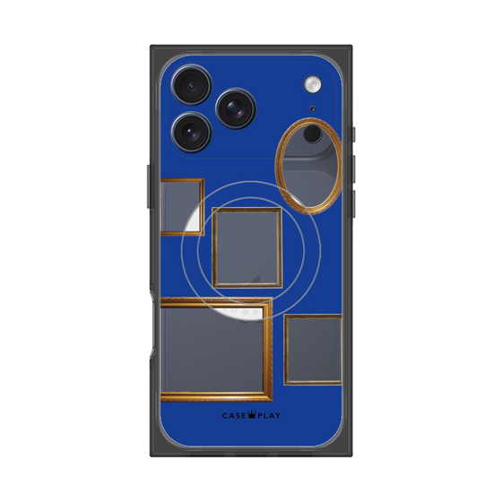 Premium Square Case with MagSafe［ Photo Frames - Blue ］