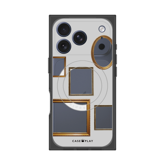 Premium Square Case with MagSafe［ Photo Frames - Light Gray ］