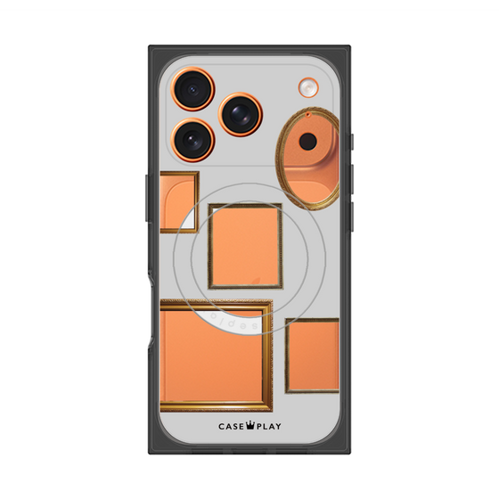 Premium Square Case with MagSafe［ Photo Frames - Light Gray ］