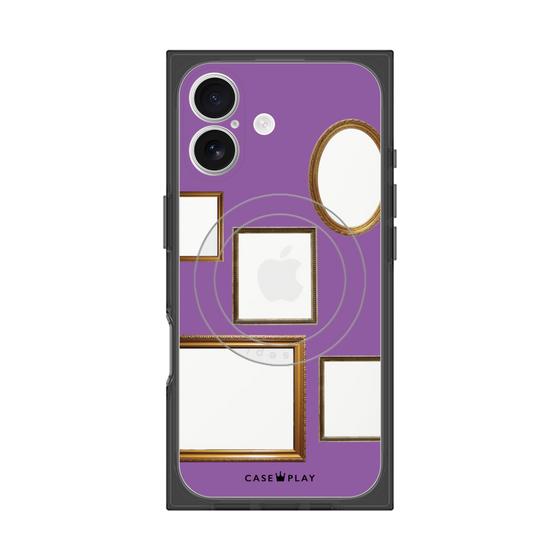 Premium Square Case with MagSafe［ Photo Frames - Purple ］