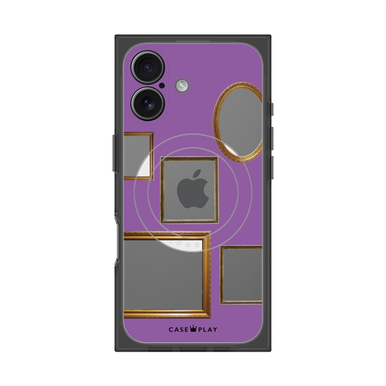 Premium Square Case with MagSafe［ Photo Frames - Purple ］