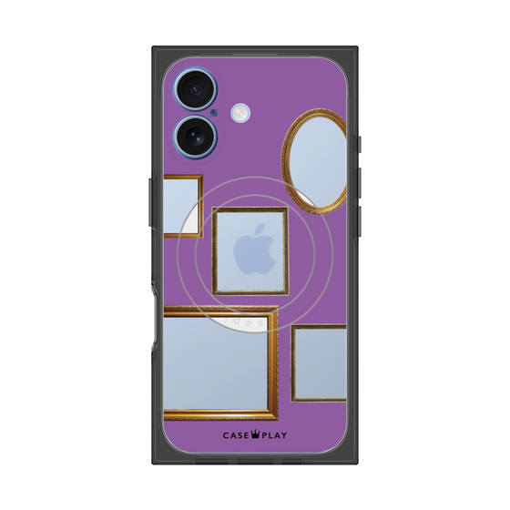 Premium Square Case with MagSafe［ Photo Frames - Purple ］