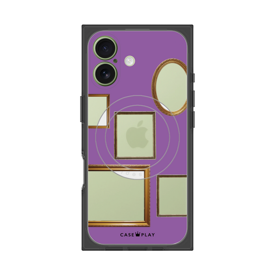 Premium Square Case with MagSafe［ Photo Frames - Purple ］
