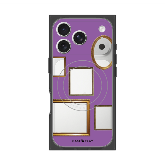 Premium Square Case with MagSafe［ Photo Frames - Purple ］