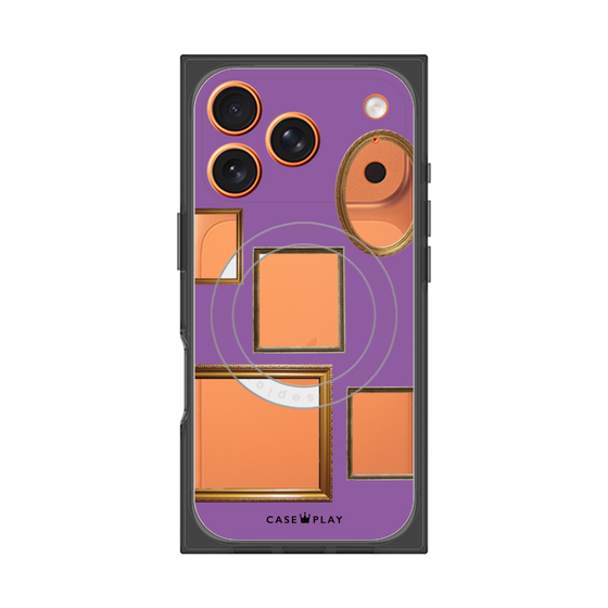 Premium Square Case with MagSafe［ Photo Frames - Purple ］