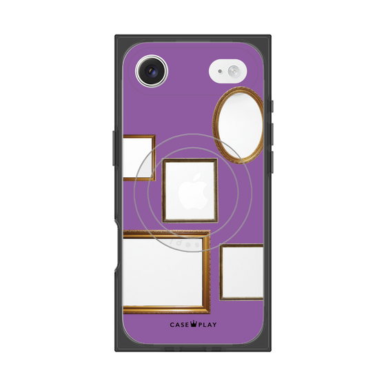 Premium Square Case with MagSafe［ Photo Frames - Purple ］