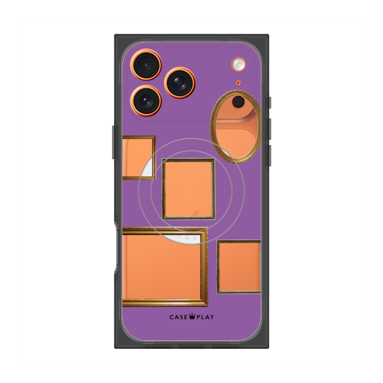 Premium Square Case with MagSafe［ Photo Frames - Purple ］