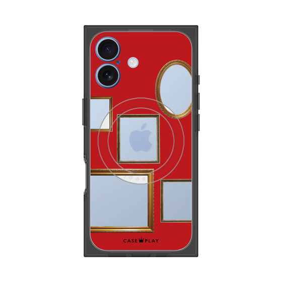 Premium Square Case with MagSafe［ Photo Frames - Red ］