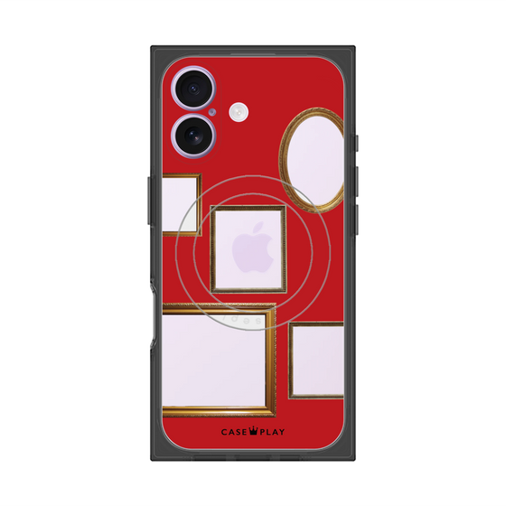 Premium Square Case with MagSafe［ Photo Frames - Red ］