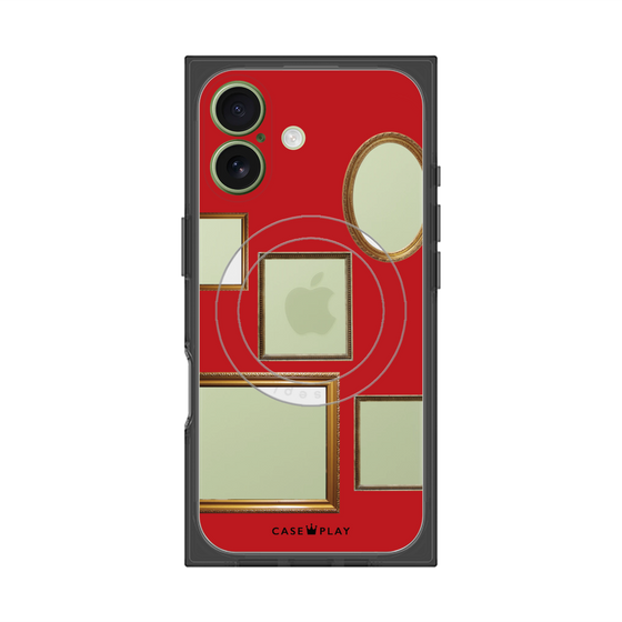 Premium Square Case with MagSafe［ Photo Frames - Red ］