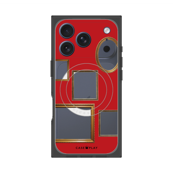 Premium Square Case with MagSafe［ Photo Frames - Red ］