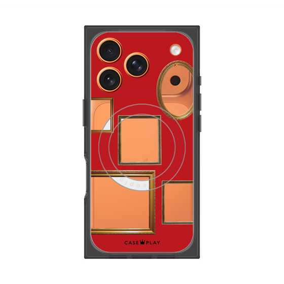 Premium Square Case with MagSafe［ Photo Frames - Red ］