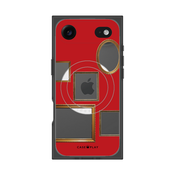 Premium Square Case with MagSafe［ Photo Frames - Red ］