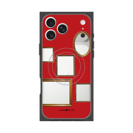 Premium Square Case with MagSafe［ Photo Frames - Red ］