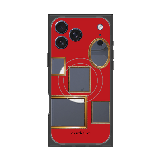 Premium Square Case with MagSafe［ Photo Frames - Red ］