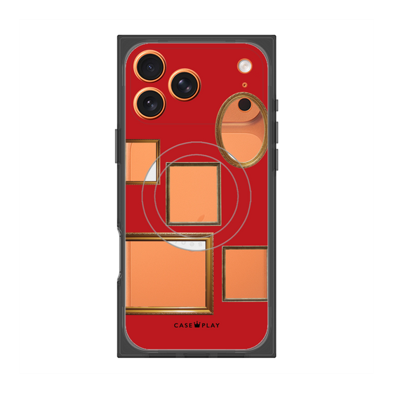 Premium Square Case with MagSafe［ Photo Frames - Red ］