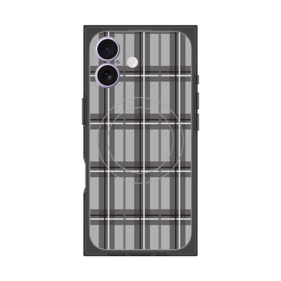 Premium Square Case with MagSafe［ Tartan Check - Gray ］