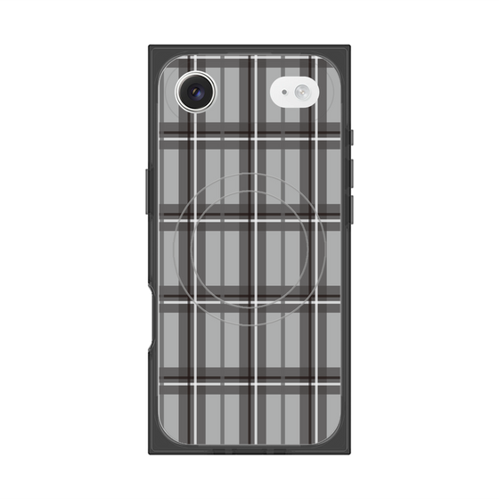 Premium Square Case with MagSafe［ Tartan Check - Gray ］