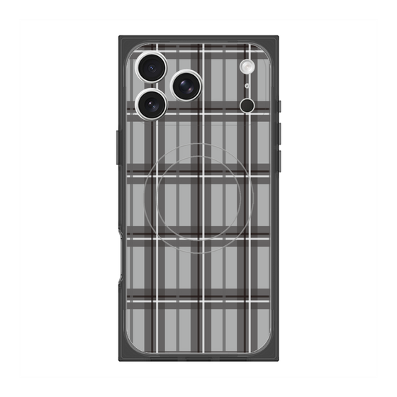 Premium Square Case with MagSafe［ Tartan Check - Gray ］