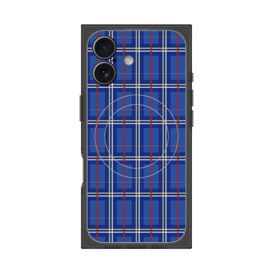 Premium Square Case with MagSafe［ Tartan Check - Blue ］