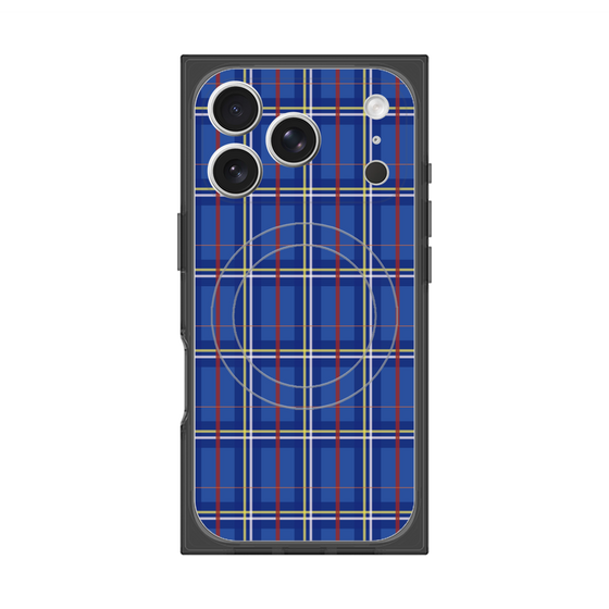 Premium Square Case with MagSafe［ Tartan Check - Blue ］