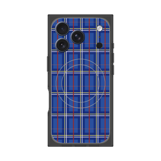 Premium Square Case with MagSafe［ Tartan Check - Blue ］