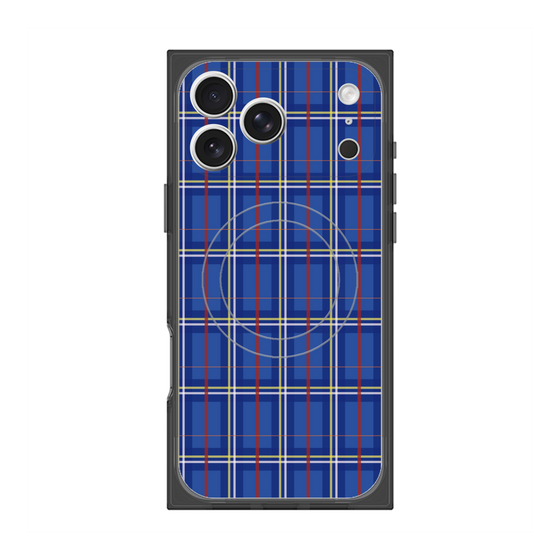 Premium Square Case with MagSafe［ Tartan Check - Blue ］