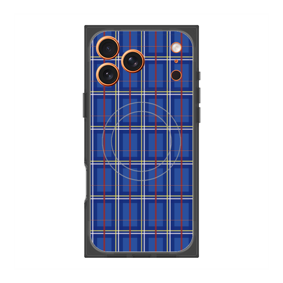 Premium Square Case with MagSafe［ Tartan Check - Blue ］