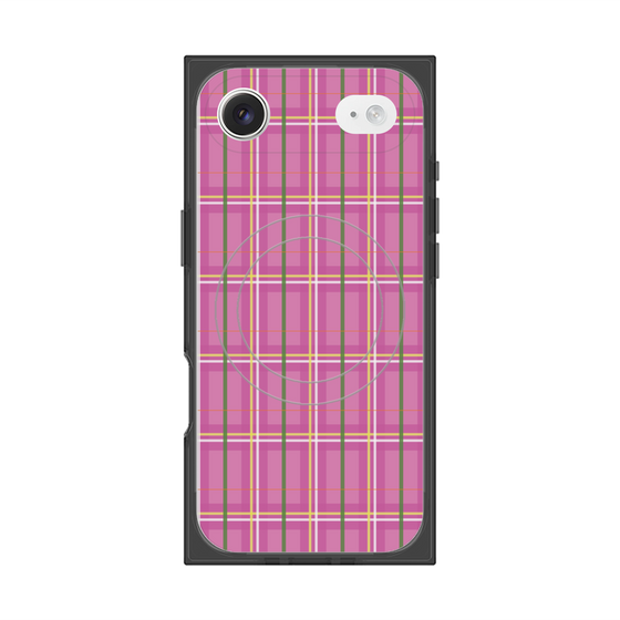 Premium Square Case with MagSafe［ Tartan Check - Pink ］