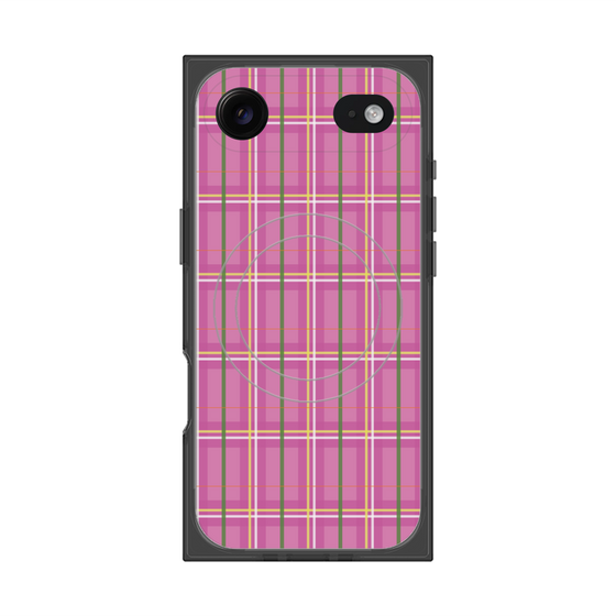 Premium Square Case with MagSafe［ Tartan Check - Pink ］