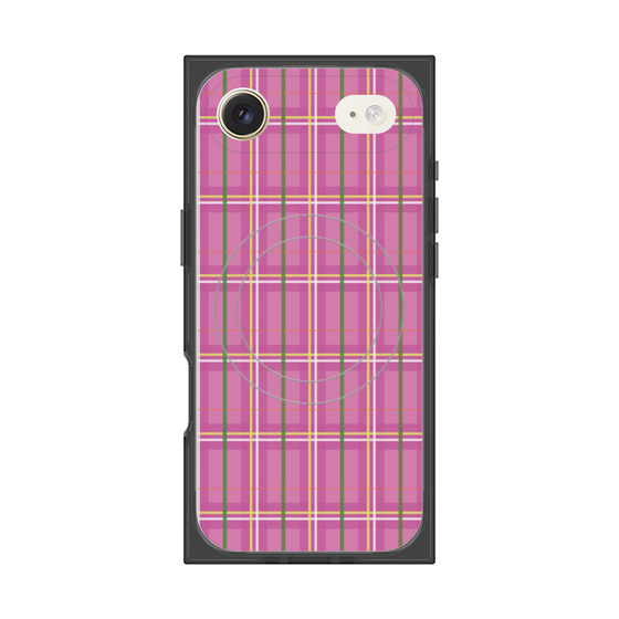 Premium Square Case with MagSafe［ Tartan Check - Pink ］