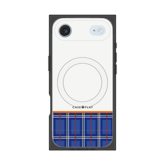 Premium Square Case with MagSafe［ CASEPLAY Tartan Check - Blue ］