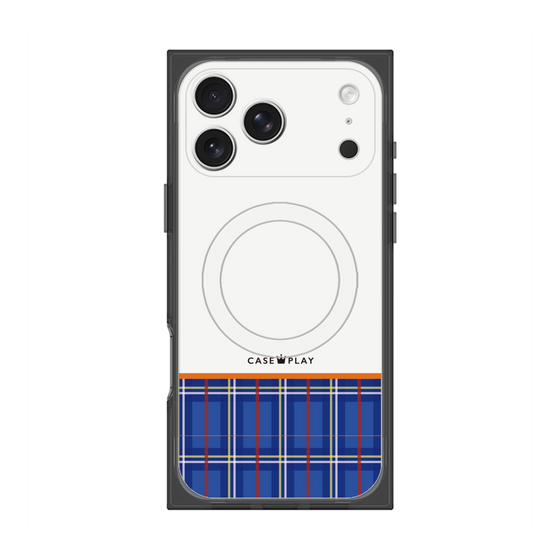Premium Square Case with MagSafe［ CASEPLAY Tartan Check - Blue ］