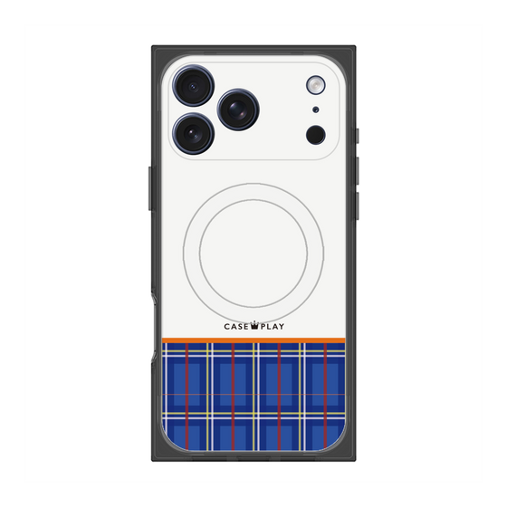 Premium Square Case with MagSafe［ CASEPLAY Tartan Check - Blue ］