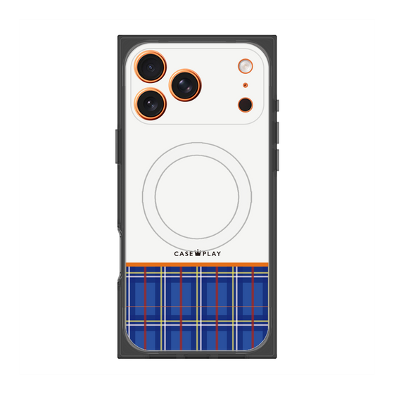 Premium Square Case with MagSafe［ CASEPLAY Tartan Check - Blue ］