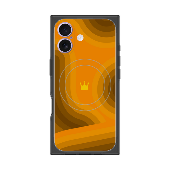 Premium Square Case with MagSafe［ CASEPLAY Winding Pattern - Orange ］