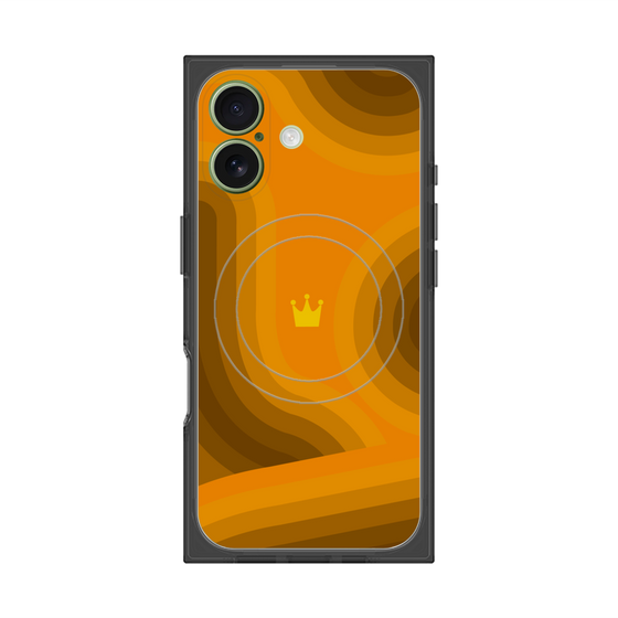 Premium Square Case with MagSafe［ CASEPLAY Winding Pattern - Orange ］