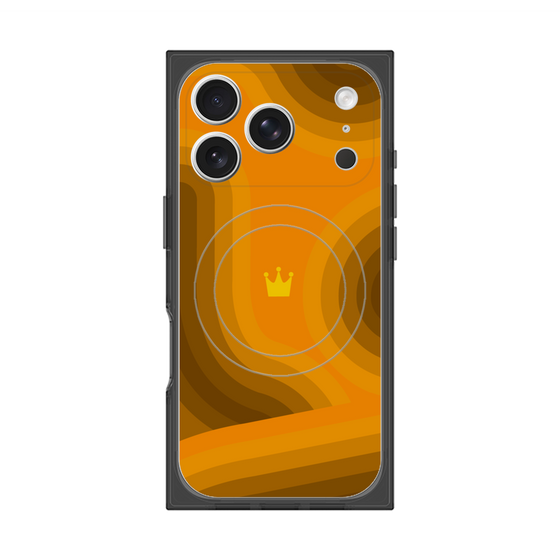 Premium Square Case with MagSafe［ CASEPLAY Winding Pattern - Orange ］