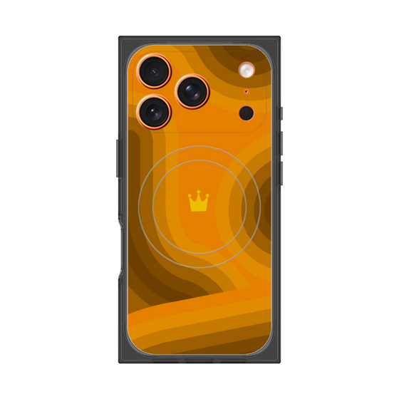 Premium Square Case with MagSafe［ CASEPLAY Winding Pattern - Orange ］