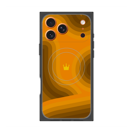 Premium Square Case with MagSafe［ CASEPLAY Winding Pattern - Orange ］