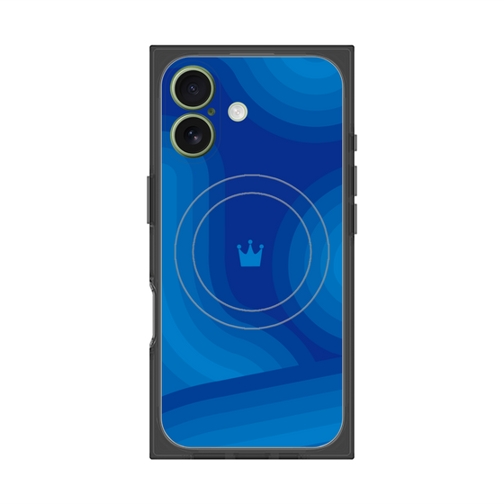 Premium Square Case with MagSafe［ CASEPLAY Winding Pattern - Blue ］