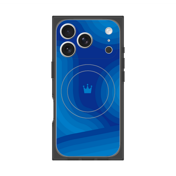 Premium Square Case with MagSafe［ CASEPLAY Winding Pattern - Blue ］