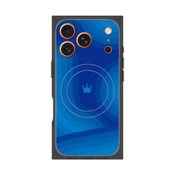 Premium Square Case with MagSafe［ CASEPLAY Winding Pattern - Blue ］